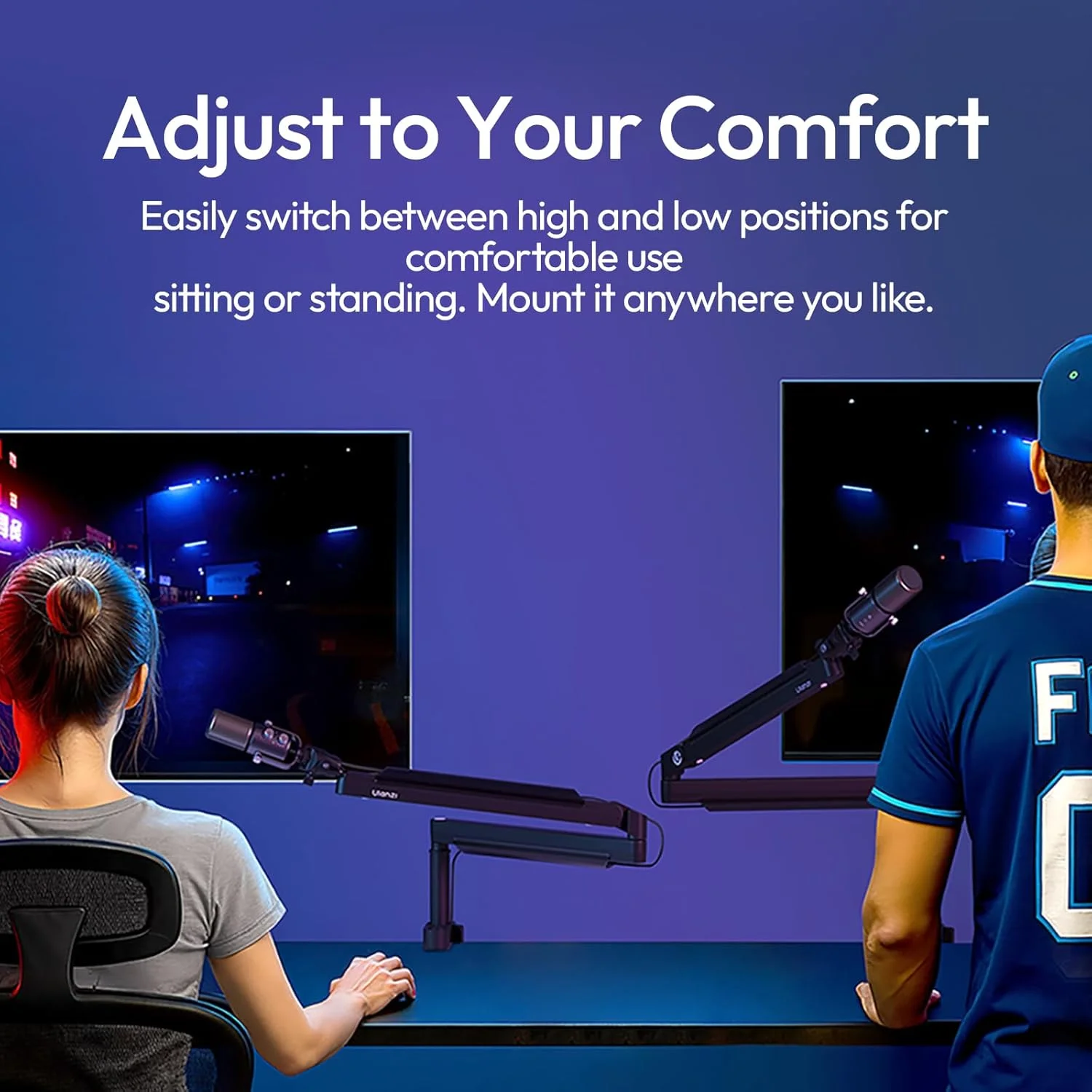 بازوی میکروفون حرفه ای با ارتفاع کم و زیاد ULANZI ZJ05