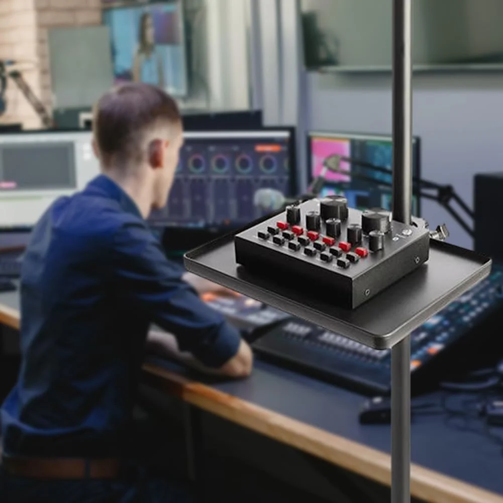 سینی نگهدارنده پایه میکروفون یونیورسال، گیره قابل تنظیم، سینی پلاستیکی پایه میکروفون با گیره، پایه میکروفون برای پخش زنده، استریم زنده، کارائوکه سینی نگهدارنده پایه میکروفون یونیورسال، گیره قابل تنظیم، سینی پلاستیکی پایه میکروفون با گیره، پایه میکروفون برای پخش زنده، استریم زنده، کارائوکه