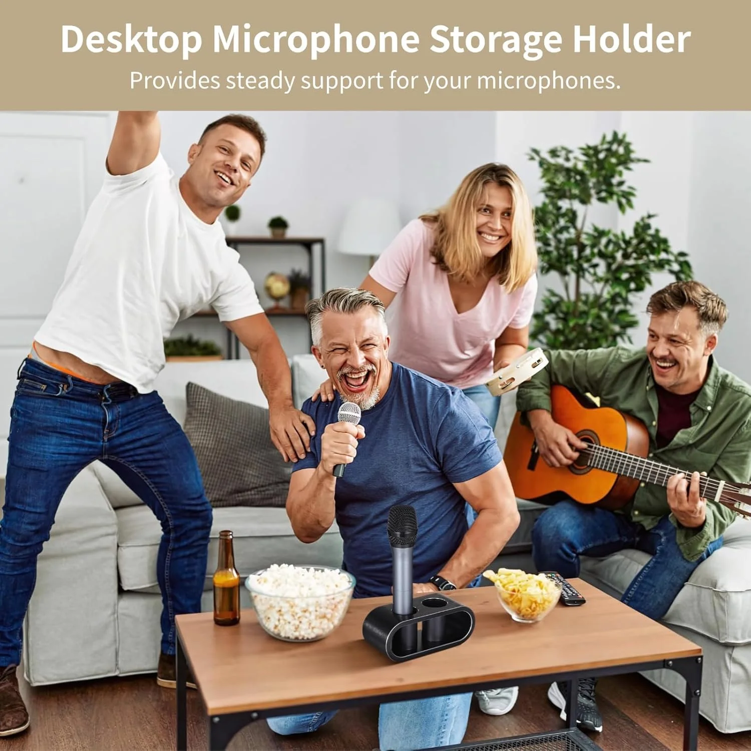 پایه نگهدارنده رومیزی میکروفون فلزی yeesport، استند میکروفون آلیاژ آلومینیوم، سازمان دهنده میکروفون شیک رومیزی برای میز، پایه میکروفون برای کارائوکه، کلوپ های شبانه، خانه ها، نگهدارنده دو میکروفون