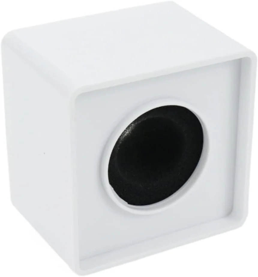 2 عدد پایه میکروفون مکعبی مربع، لوگوی ایستگاه میکروفون ABS برای مصاحبه، سفید