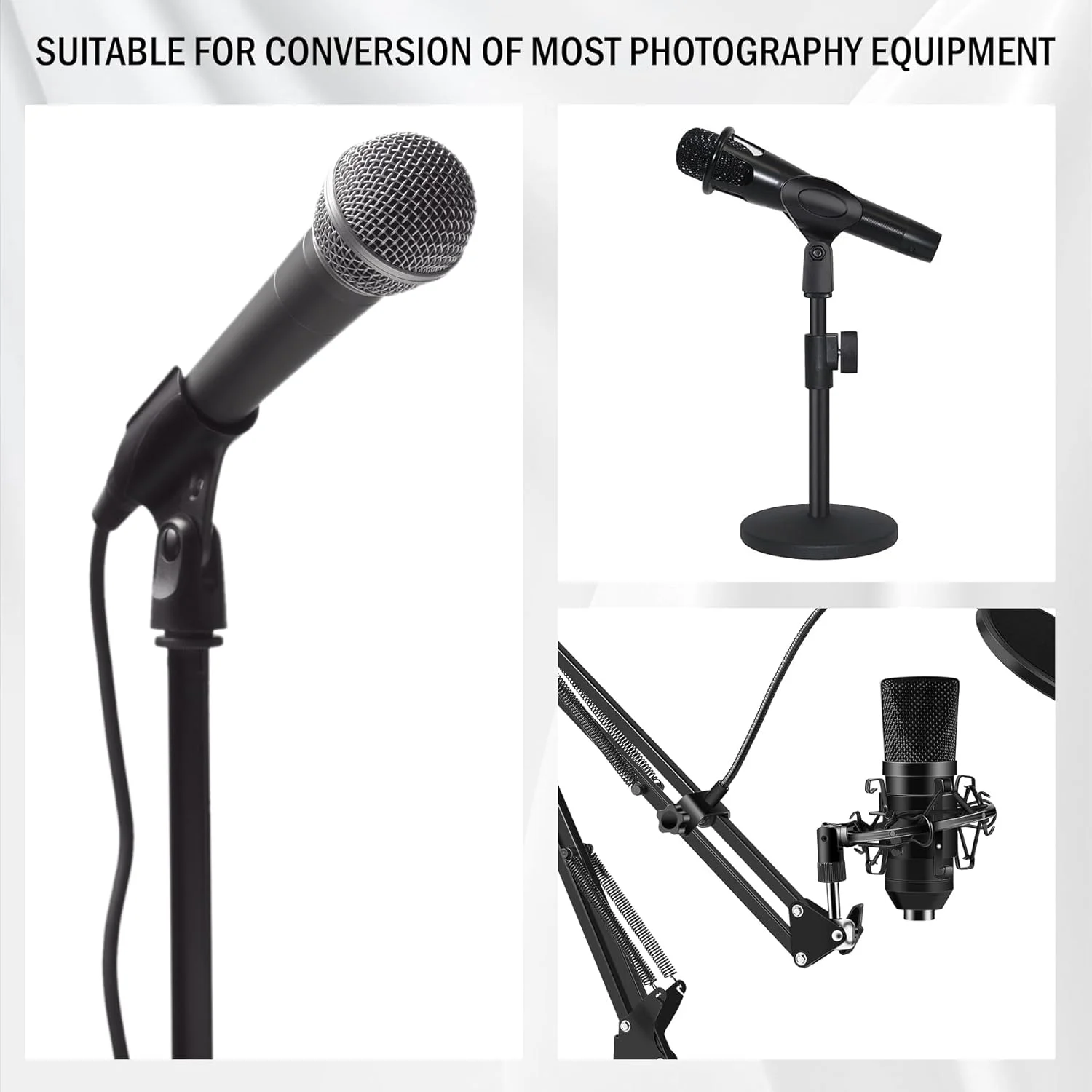 آداپتور پیچ پایه میکروفون TORMEN، بسته 2 عددی، تبدیل مادگی 1/4 به نری 5/8-27 و مادگی 3/8 به نری 5/8-27، مناسب برای سه پایه، پایه میکروفون، پایه دوربین، استفاده آسان برای افراد حرفه ای و مبتدی (مشکی)