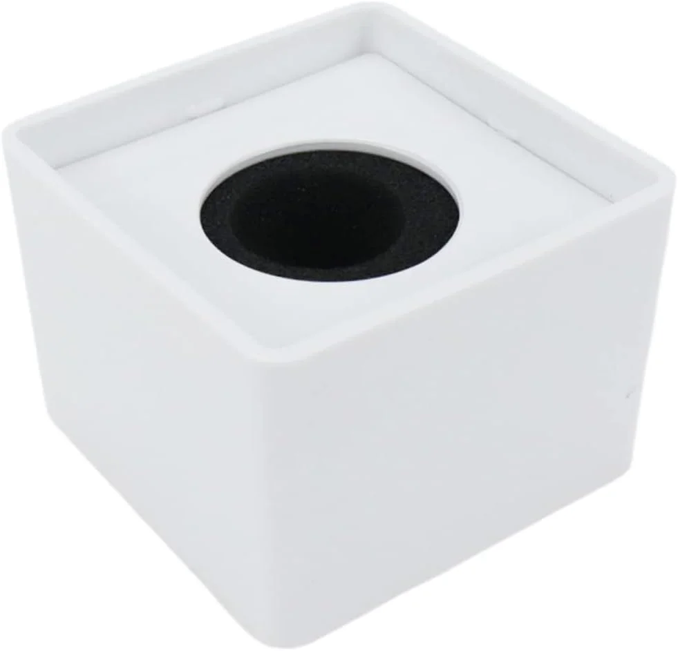 2 عدد پایه میکروفون مکعبی مربع، لوگوی ایستگاه میکروفون ABS برای مصاحبه، سفید