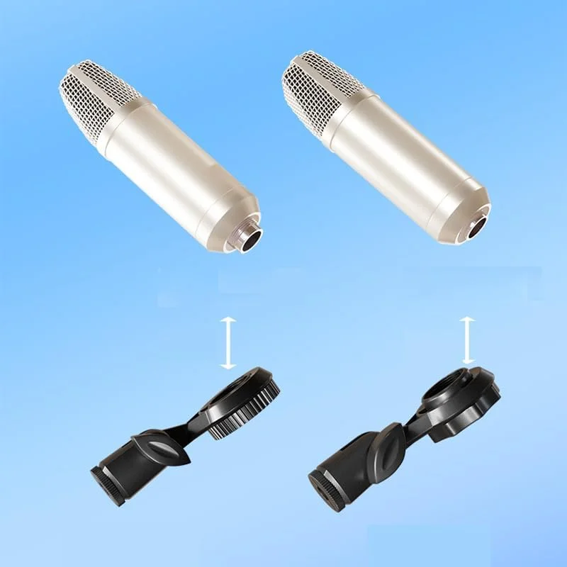 بسته 2 عددی گیره میکروفون کاندنسر، پایه نگهدارنده میکروفون کاندنسر با رزوه 22 میلیمتری، آداپتور بازوی بوم پایه برای میکروفونهای دیافراگم کاردیوئید، ضبط استودیویی، استریمینگ، میکروفونهای گیمینگ وکال بسته 2 عددی گیره میکروفون کاندنسر، پایه نگهدارنده میکروفون کاندنسر با رزوه 22 میلیمتری، آداپتور بازوی بوم پایه برای میکروفونهای دیافراگم کاردیوئید، ضبط استودیویی، استریمینگ، میکروفونهای گیمینگ وکال