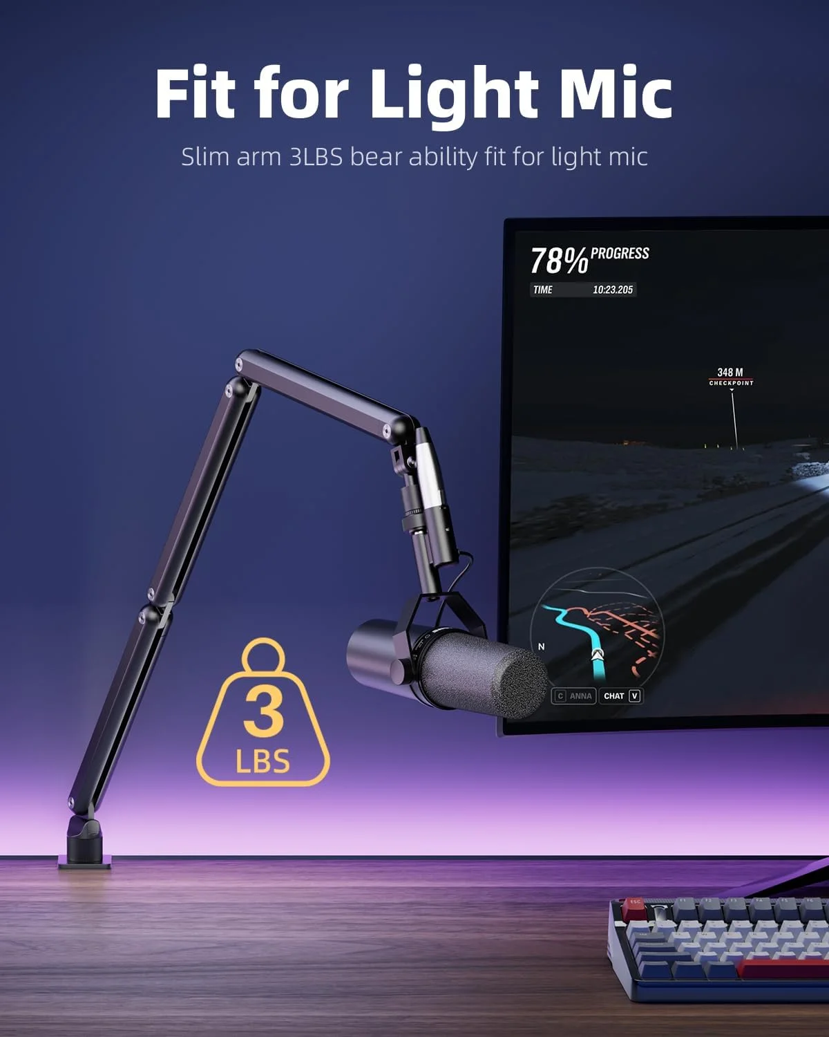 بازوی میکروفون TODI، بازوی میکروفون چرخشی برای میکروفونهای سبک، پایه میکروفون رومیزی قابل نگهداری برای تحمل وزن 3 پوند با گیره نصب، بازوی بوم پایه میکروفون با کانال کابل با رزوه 3/8 و 5/8 اینچ برای پادکست، بازی بازوی میکروفون TODI، بازوی میکروفون چرخشی برای میکروفونهای سبک، پایه میکروفون رومیزی قابل نگهداری برای تحمل وزن 3 پوند با گیره نصب، بازوی بوم پایه میکروفون با کانال کابل با رزوه 3/8 و 5/8 اینچ برای پادکست، بازی