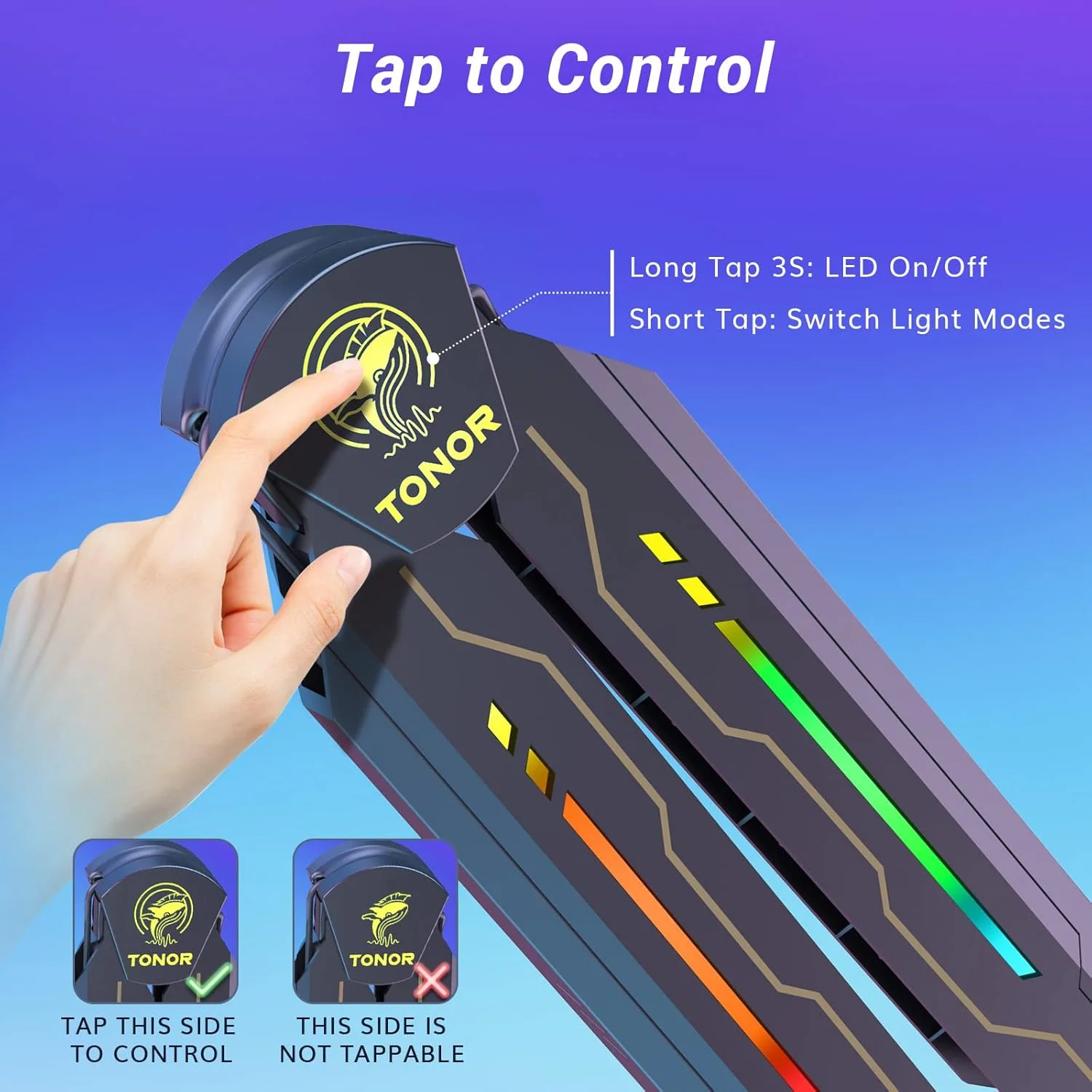 بازوی میکروفون TONOR T90 با نور RGB