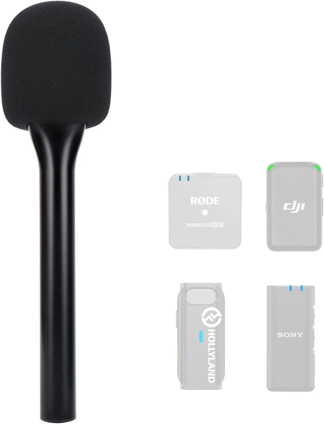 نگهدارنده میکروفون دستی SUNMON برای DJI Mic، نگهدارنده برای Rode Wireless GO 2، میکروفون دستی مصاحبه برای DJI Mic 2، Rode Wireless Pro، Synco G1/A2، Movo و سایر