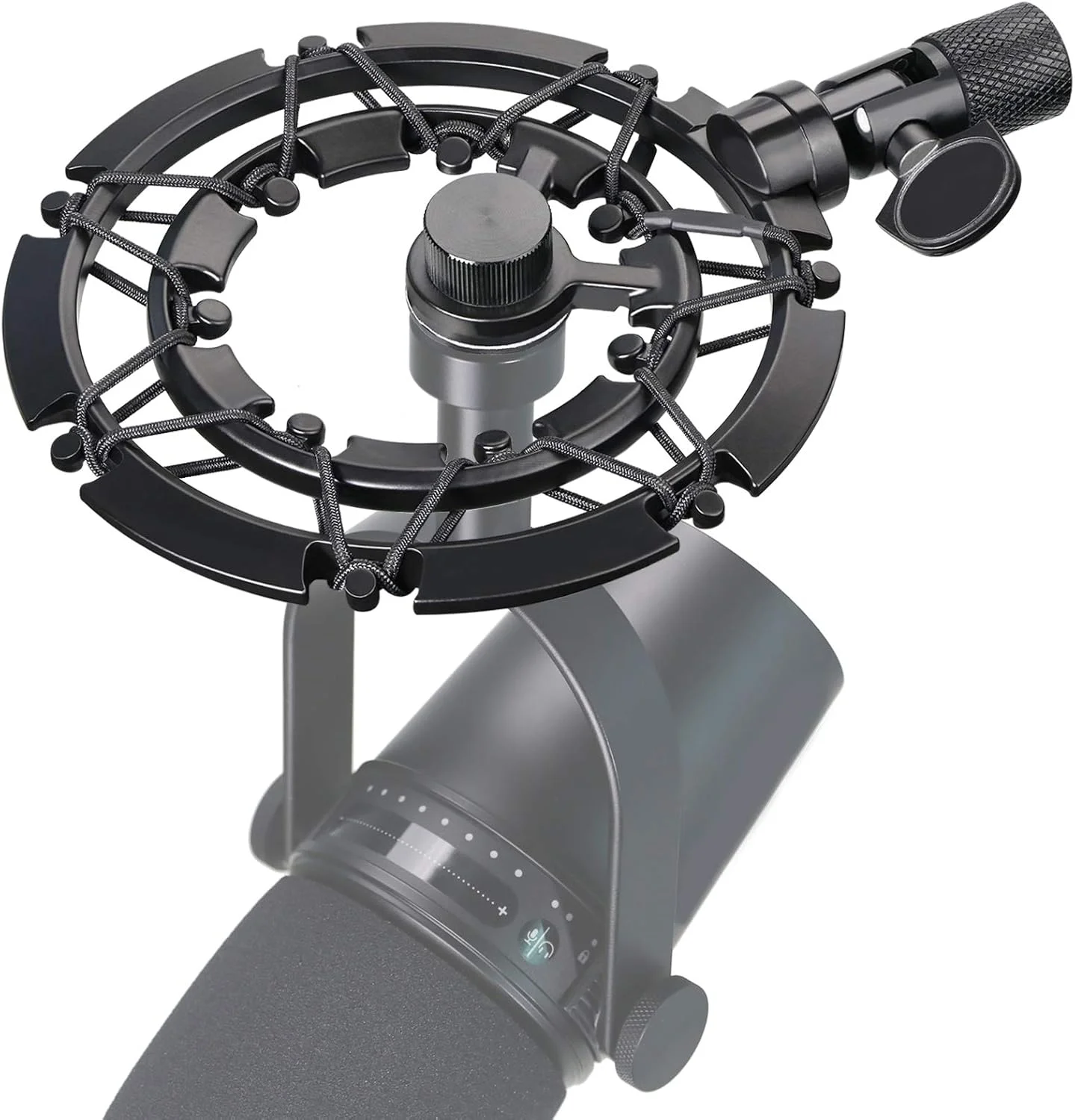 لرزه گیر میکروفون SUNMON MV7 سازگار با میکروفون Shure MV7، لرزه گیر MV7 نویز لرزش را کاهش می دهد، مناسب برای پایه میکروفون و بازوی بوم