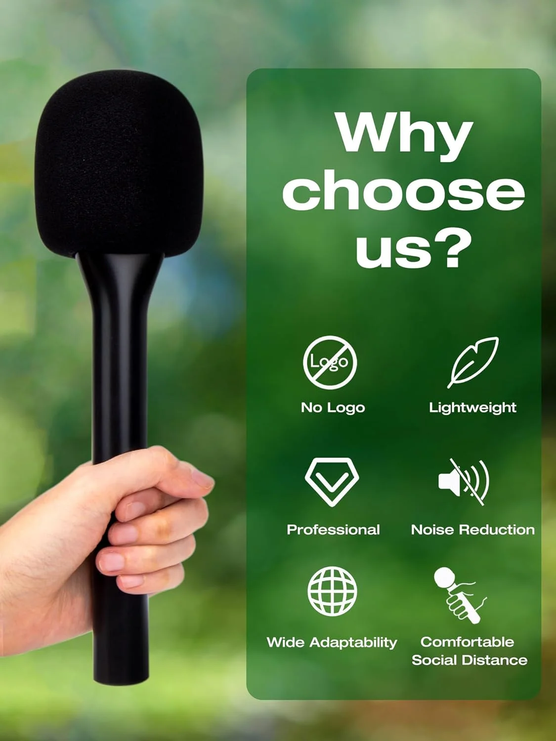 نگهدارنده میکروفون دستی SUNMON برای DJI Mic، نگهدارنده برای Rode Wireless GO 2، میکروفون دستی مصاحبه برای DJI Mic 2، Rode Wireless Pro، Synco G1/A2، Movo و سایر