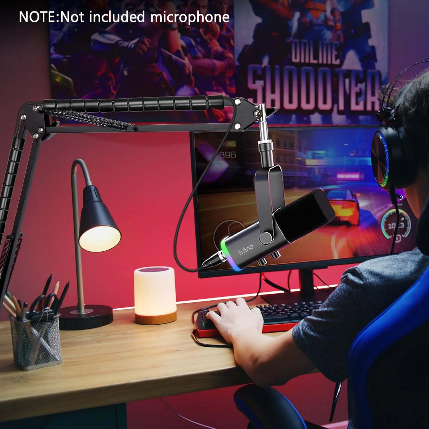 پایه میکروفون قیچی فلزی SUNMON Fifine AM8 به همراه آداپتور 3/8 اینچ به 5/8 اینچ و بست کابل پایه میکروفون قیچی فلزی SUNMON Fifine AM8 به همراه آداپتور 3/8 اینچ به 5/8 اینچ و بست کابل