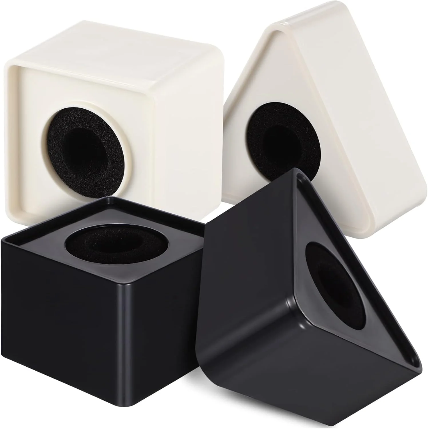 STOBOK 1 ست پرچم میکروفون ایستگاه مکعبی شکل آرم ایستگاه میکروفون جنس ABS برای مصاحبه های کنفرانس تلویزیونی