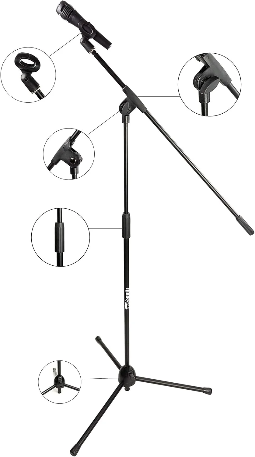 پایه میکروفون بوم RockJam RJMS100 به همراه گیره میکروفون - مشکی