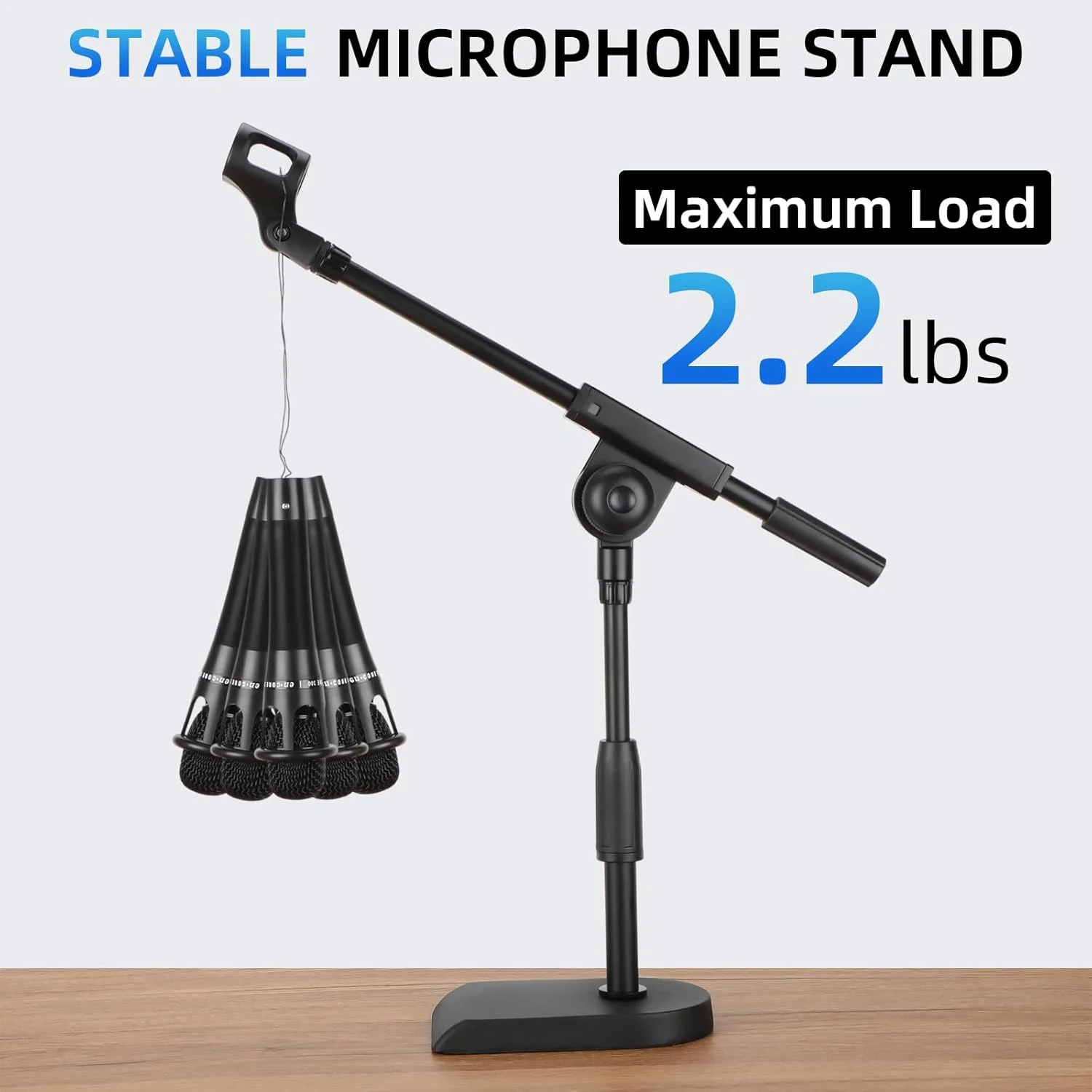 پایه میکروفون رومیزی قابل تنظیم، بسته 4 عددی، با پایه فلزی سنگین، بازوی بوم میکروفون به همراه گیره و نگهدارنده کابل، پیچ 5/8 اینچ نر به 3/8 اینچ ماده برای استودیوی ضبط پادکست پایه میکروفون رومیزی قابل تنظیم، بسته 4 عددی، با پایه فلزی سنگین، بازوی بوم میکروفون به همراه گیره و نگهدارنده کابل، پیچ 5/8 اینچ نر به 3/8 اینچ ماده برای استودیوی ضبط پادکست