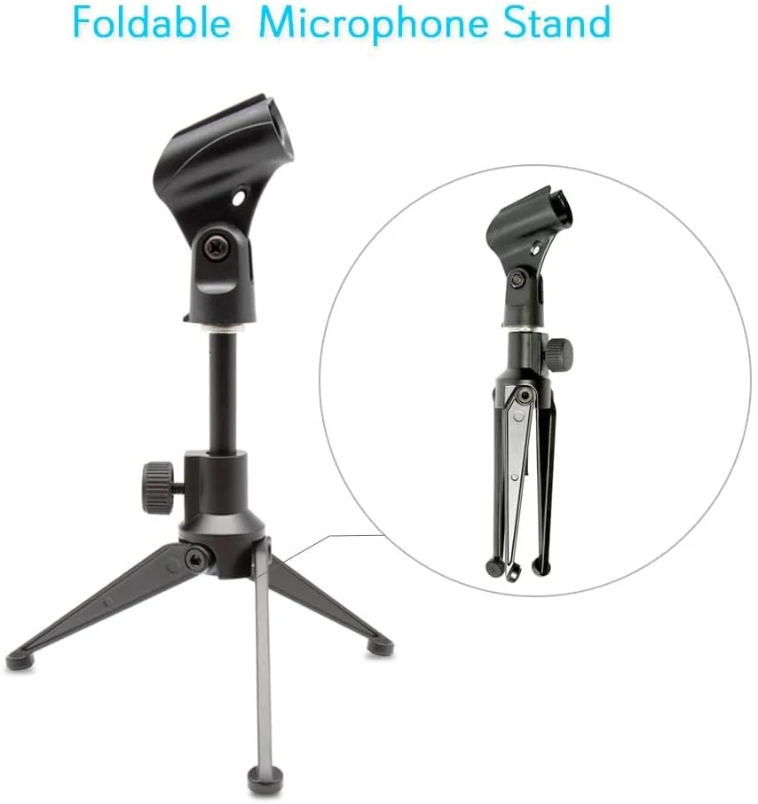 پایه میکروفون رومیزی سه پایه Pyle - ارتفاع قابل تنظیم 12 تا 22 سانتی متر با پشتیبانی کلاچ سنگین وزن 2.2 کیلوگرم - ایده آل برای ضبط پادکست یا برنامه های رومیزی PMKSDT25