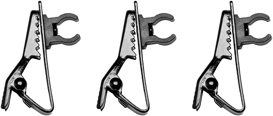 گیره میکروفون یقه ای مینی قابل حمل 6 میلی متری، گیره نگهدارنده ایمن میکروفون یقه ای