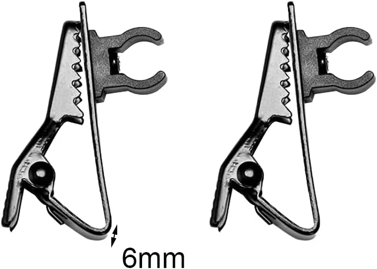 گیره میکروفون یقه ای مینی قابل حمل 6 میلی متری، گیره نگهدارنده ایمن میکروفون یقه ای