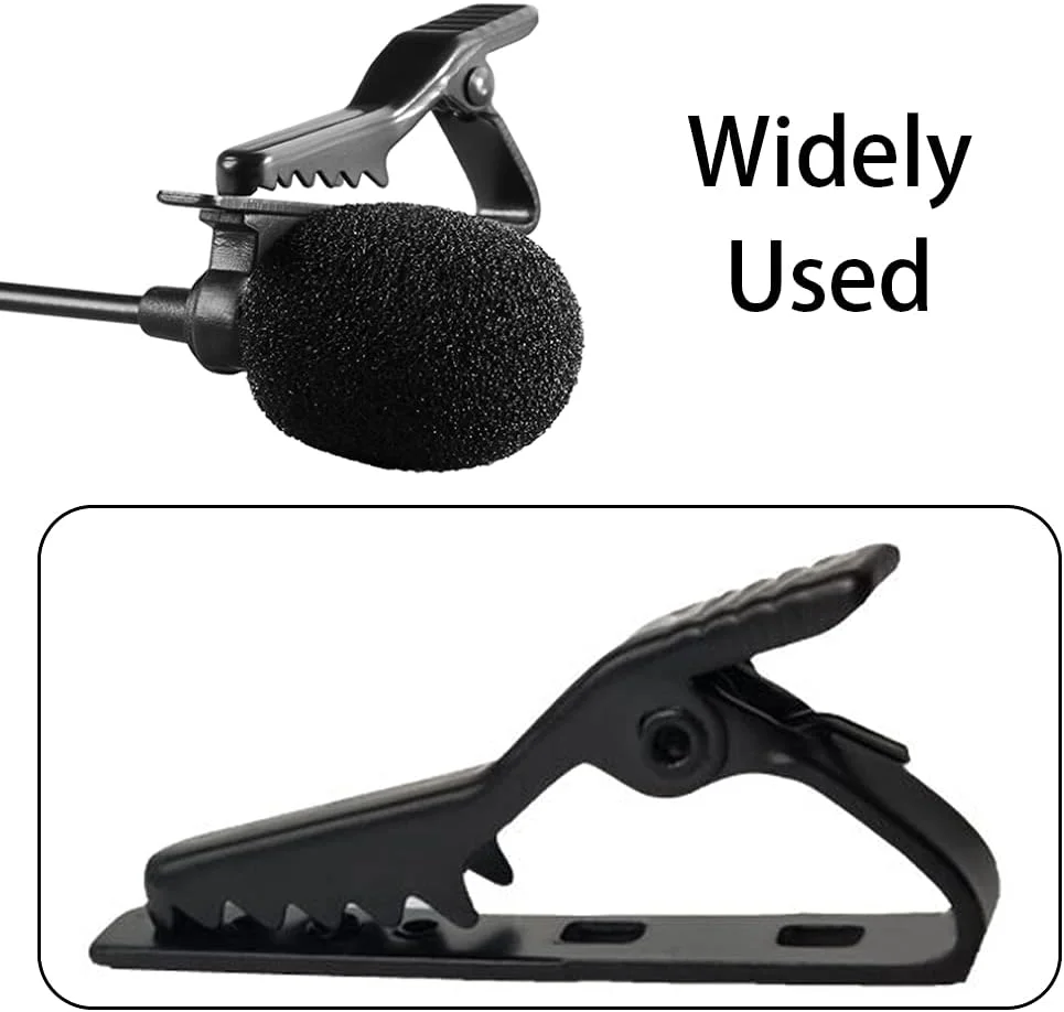 گیره میکروفون یقه ای مینی قابل حمل 6 میلی متری، گیره نگهدارنده ایمن میکروفون یقه ای
