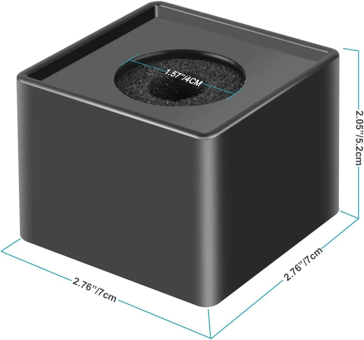 2 عدد پایه میکروفون مصاحبه مکعبی شکل قابل حمل، جنس ABS مرغوب، مشکی و سفید