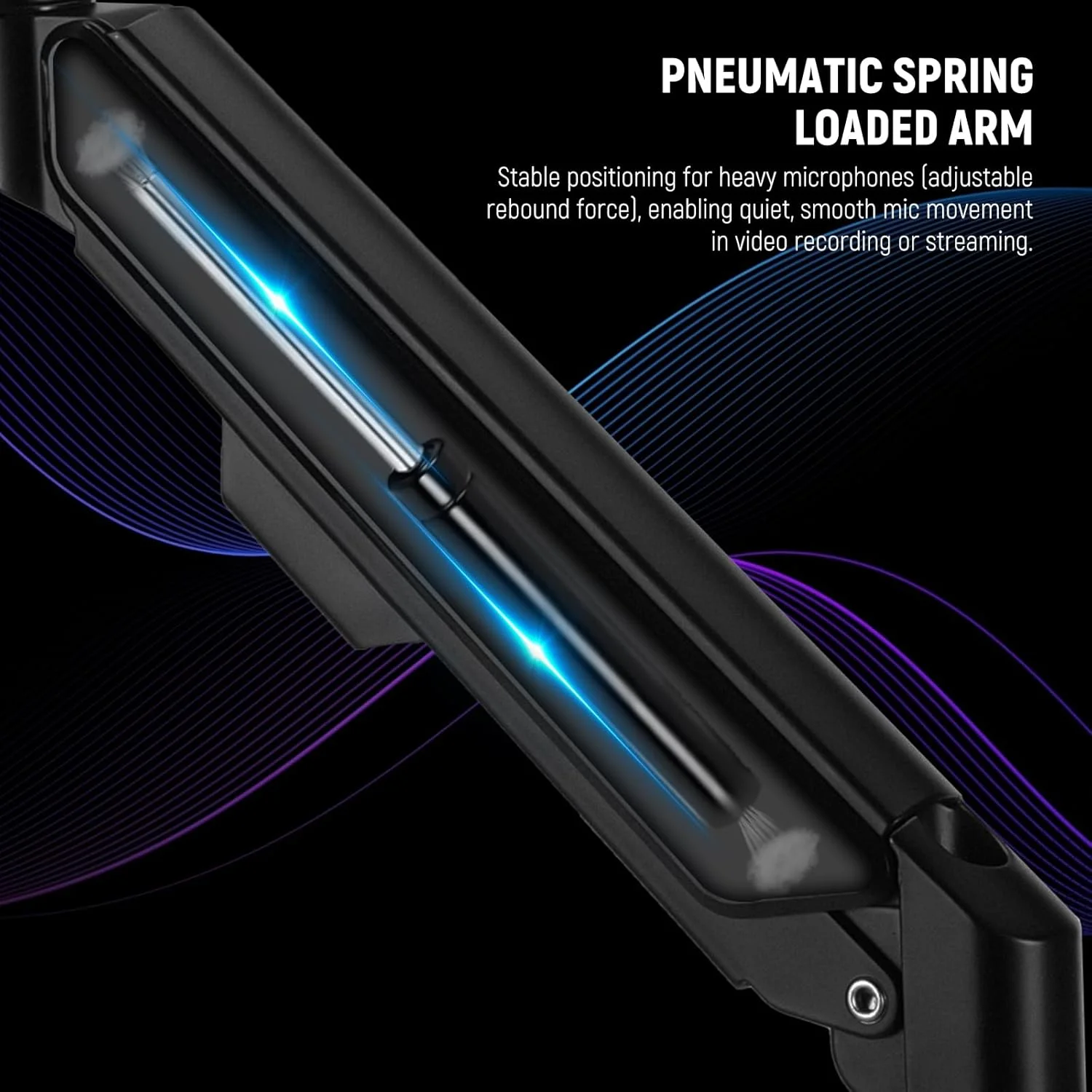 پایه رومیزی NEEWER با بازوی میکروفون کم ارتفاع، بازوی چرخان 360 درجه با میرایی قابل تنظیم، سازگار با میکروفون های پادکست، استریمینگ و بازی