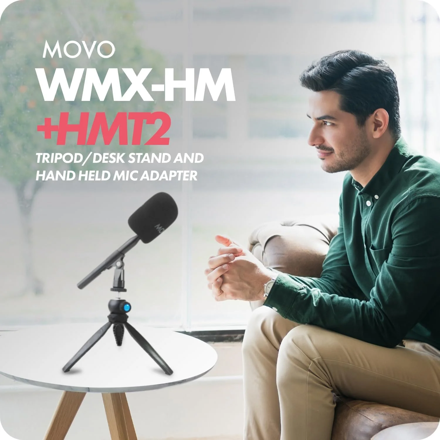 آداپتور میکروفون بی سیم Movo WMX-HM به همراه پایه میکروفون - سازگار با DJI Mic، Rode Wireless GO، Hollyland Lark و غیره - ایده آل برای پادکست، مصاحبه، خبرنگاران و تولید محتوا آداپتور میکروفون بی سیم Movo WMX-HM به همراه پایه میکروفون - سازگار با DJI Mic، Rode Wireless GO، Hollyland Lark و غیره - ایده آل برای پادکست، مصاحبه، خبرنگاران و تولید محتوا