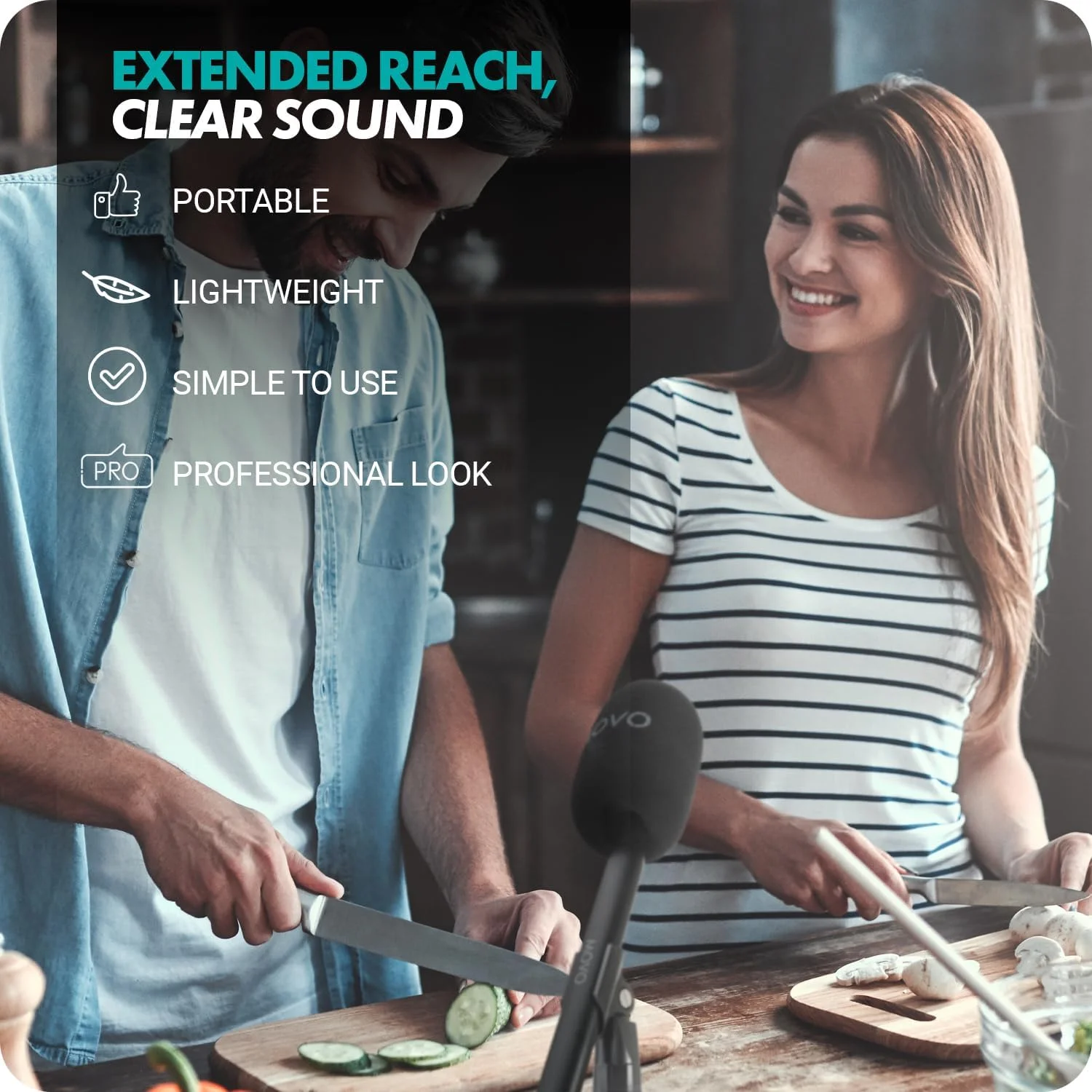 آداپتور میکروفون بی سیم Movo WMX-HM به همراه پایه میکروفون - سازگار با DJI Mic، Rode Wireless GO، Hollyland Lark و غیره - ایده آل برای پادکست، مصاحبه، خبرنگاران و تولید محتوا آداپتور میکروفون بی سیم Movo WMX-HM به همراه پایه میکروفون - سازگار با DJI Mic، Rode Wireless GO، Hollyland Lark و غیره - ایده آل برای پادکست، مصاحبه، خبرنگاران و تولید محتوا