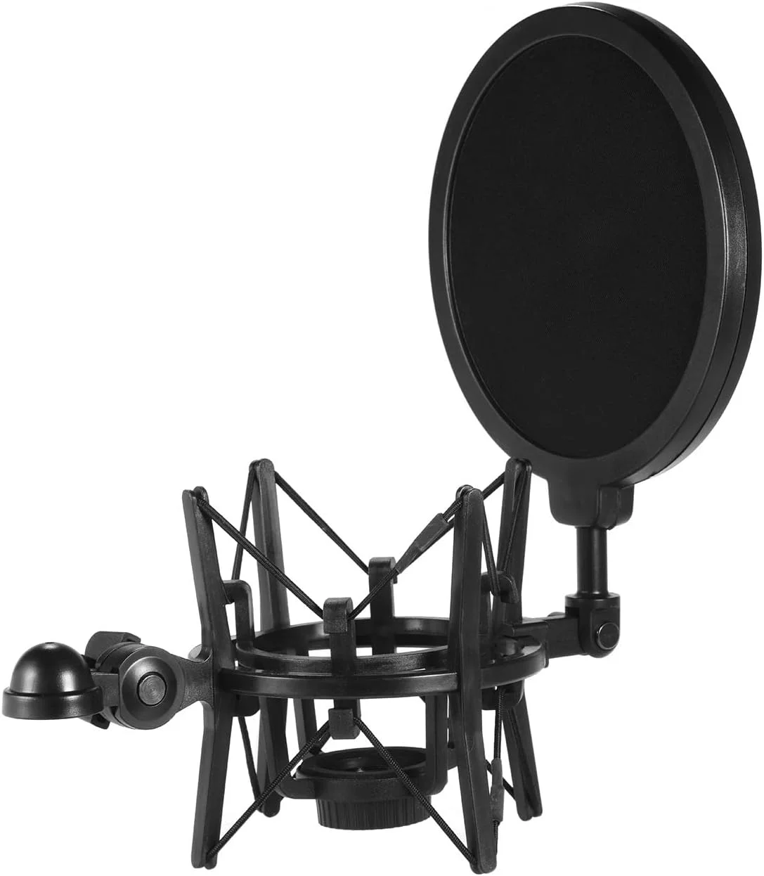 لرزه گیر میکروفون، لرزه گیر میکروفون کندانسور پلاستیکی یونیورسال با فیلتر پاپ برای استودیو پخش آنلاین و ضبط موسیقی