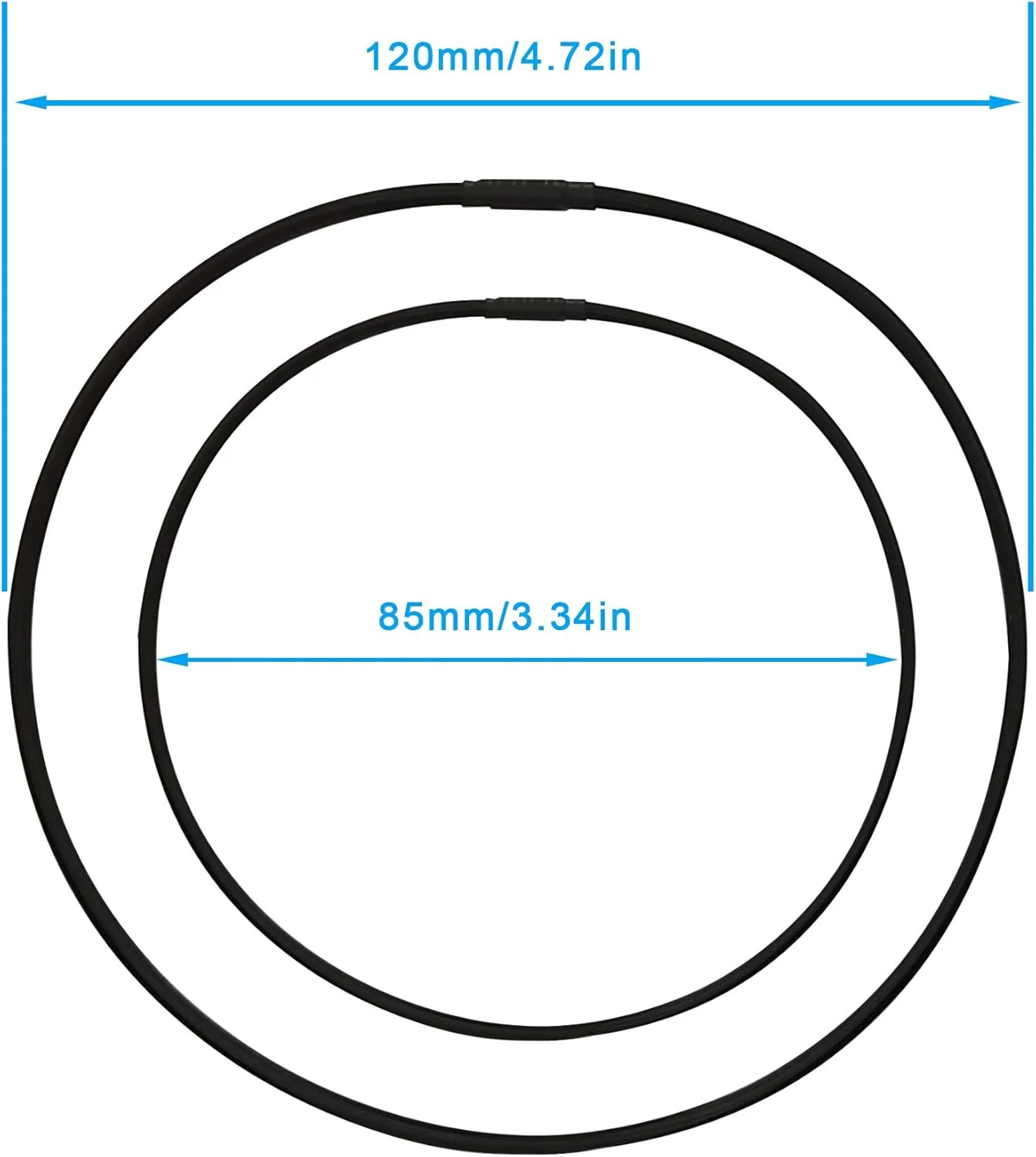کش های الاستیک جهانی جایگزین برای لرزه گیر میکروفون، گیره نگهدارنده میکروفون، حلقه های لاستیکی ضد پیری، 6 عدد (مشکی)