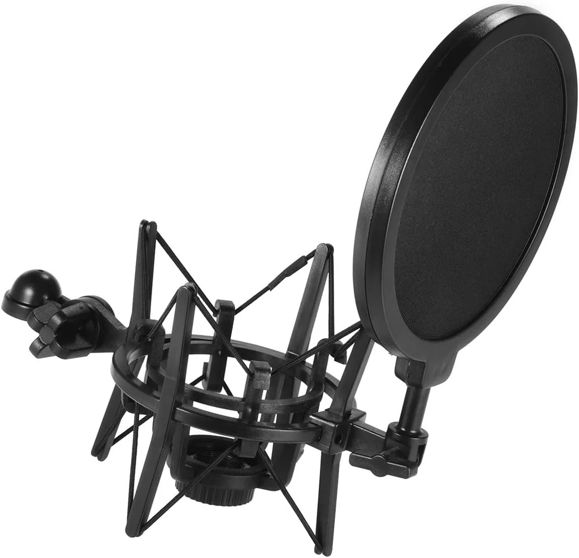 لرزه گیر میکروفون، لرزه گیر میکروفون کندانسور پلاستیکی یونیورسال با فیلتر پاپ برای استودیو پخش آنلاین و ضبط موسیقی