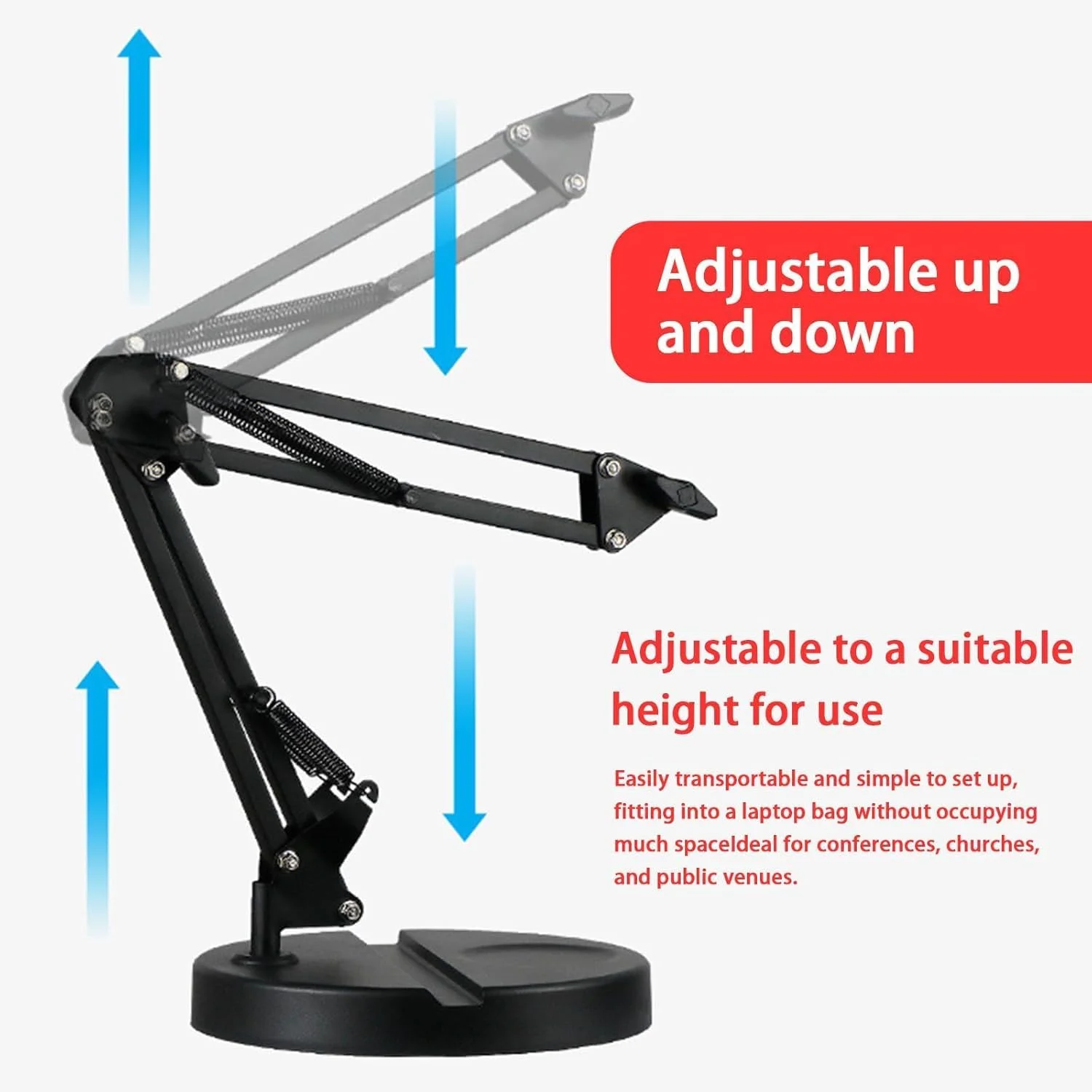 پایه میکروفون رومیزی بازویی، پایه قابل تنظیم ارتقا یافته با گیره فنری برای میکروفون ها (تا قطر 1.96 اینچ)، ایده آل برای بازی، گیتار، پخش زنده یوتیوب و موارد دیگر پایه میکروفون رومیزی بازویی، پایه قابل تنظیم ارتقا یافته با گیره فنری برای میکروفون ها (تا قطر 1.96 اینچ)، ایده آل برای بازی، گیتار، پخش زنده یوتیوب و موارد دیگر