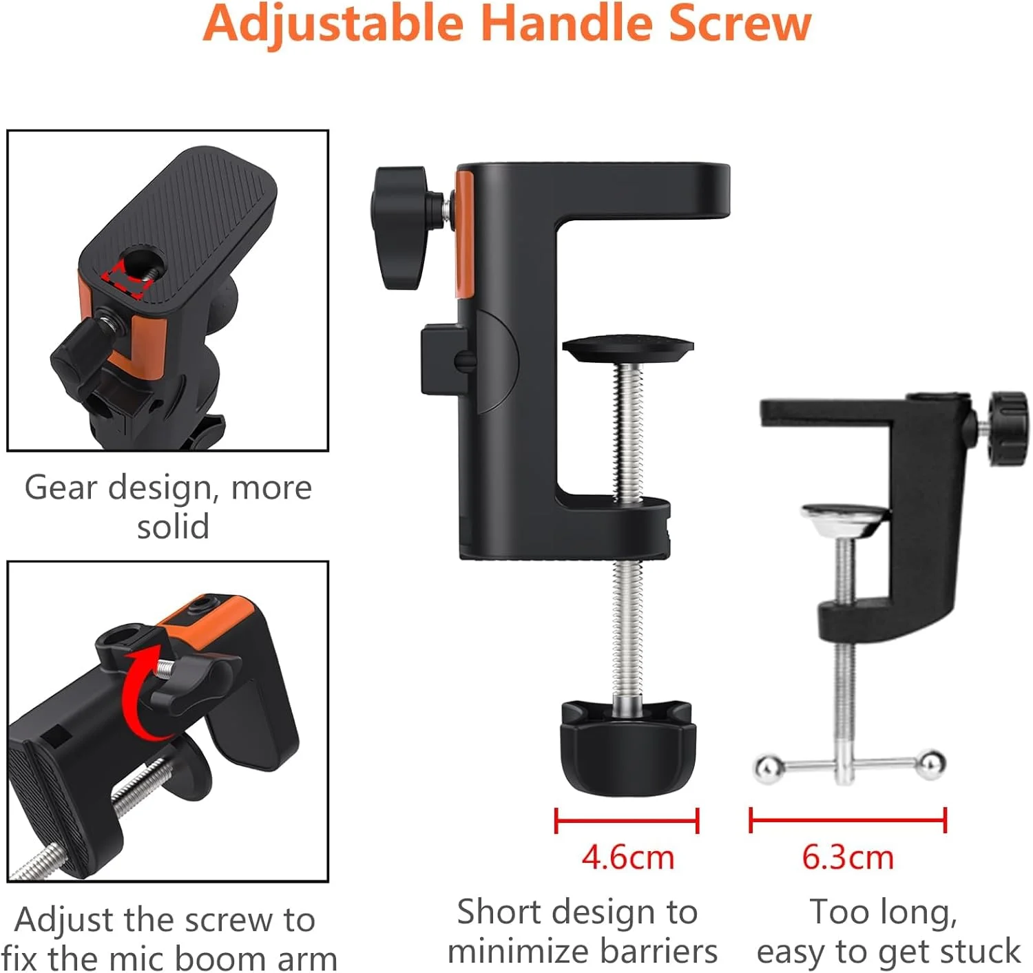 پایه گیره ای رومیزی NALACAL برای پایه میکروفون، گیره C شکل 2 در 1 برای بازوی بوم میکروفون، مناسب برای دوربین سه پایه رومیزی، پایه میکروفون، پایه چراغ، مناسب برای ضخامت میز تا 6.5 سانتی متر، 1 عدد پایه گیره ای رومیزی NALACAL برای پایه میکروفون، گیره C شکل 2 در 1 برای بازوی بوم میکروفون، مناسب برای دوربین سه پایه رومیزی، پایه میکروفون، پایه چراغ، مناسب برای ضخامت میز تا 6.5 سانتی متر، 1 عدد