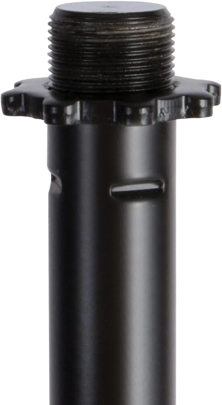 پایه میکروفون سه پایه On-Stage MS7700B (مناسب برای میکروفون های وکال و ساز، ارتفاع قابل تنظیم، رزوه 5/8 اینچ - 27، قابل حمل، تاشو، پایه های لاستیکی ضد لغزش، گیره کابل، فولادی، مشکی)