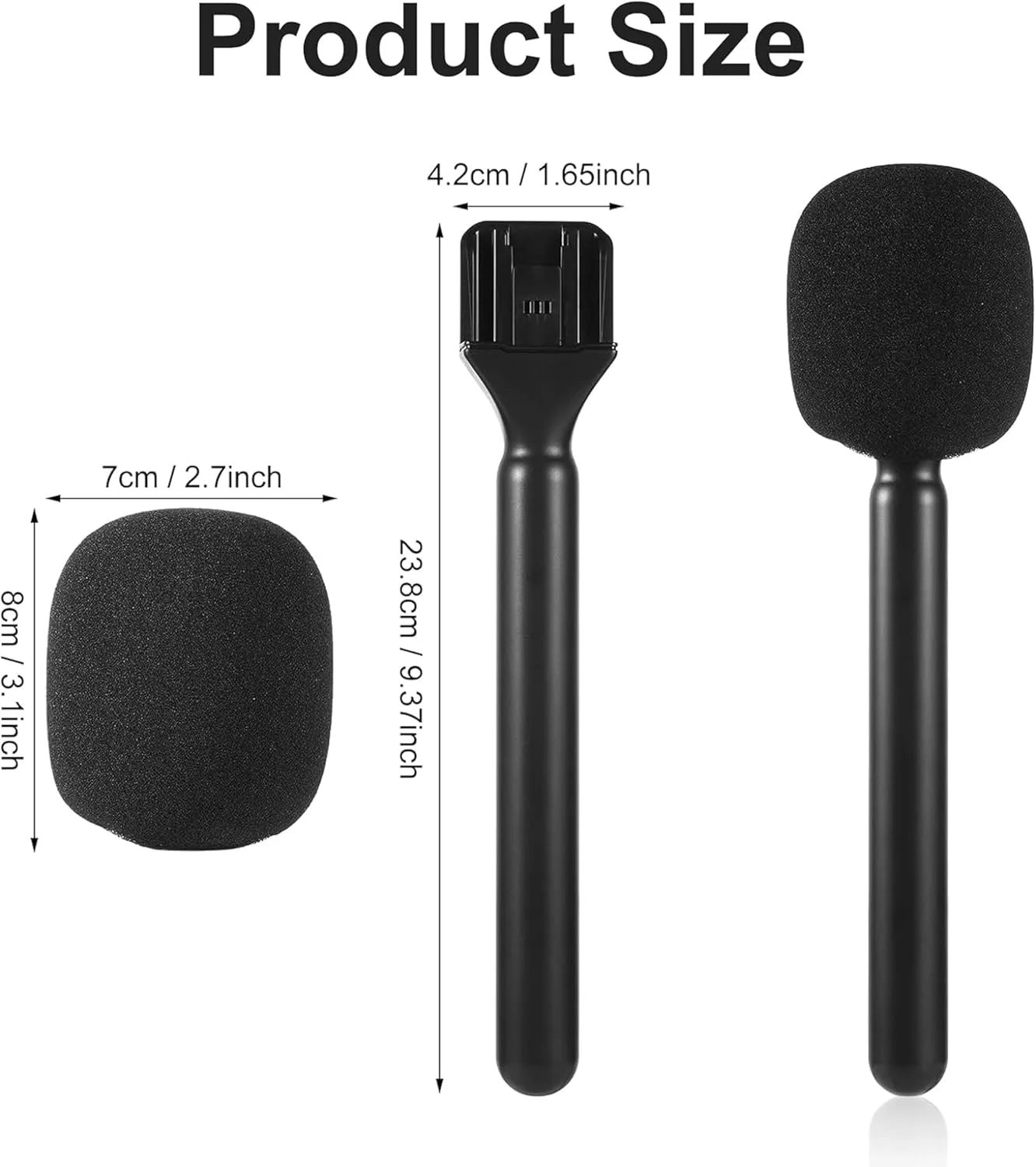 نگهدارنده میکروفون، پایه میکروفون بی سیم دستی، آداپتور دستی میکروفون با محافظ باد برای لوازم جانبی DJI Mic 1/2 Wireless GO II، جایگزین تجهیزات مصاحبه