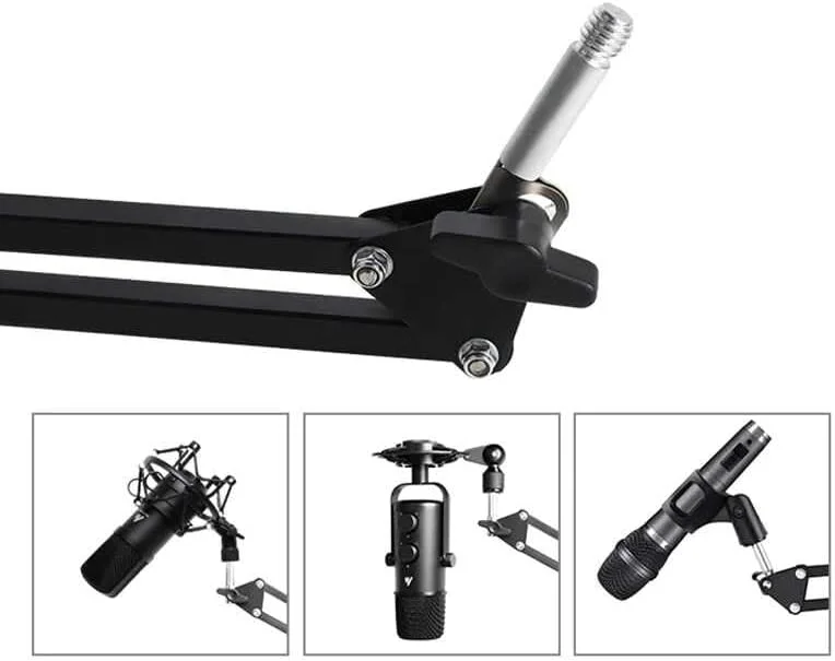 پایه بازویی قیچی ای میکروفون Maono AU-B01، مشکی پایه بازویی قیچی ای میکروفون Maono AU-B01، مشکی