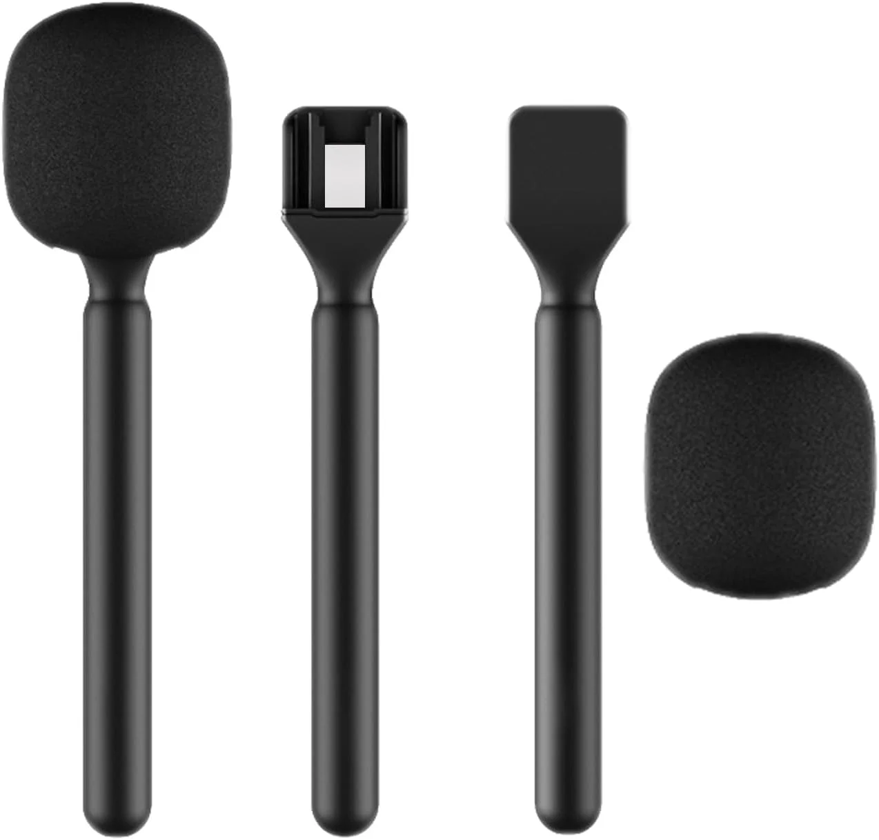 پایه نگهدارنده مغناطیسی میکروفون دستی برای DJI Mic 2، Hollyland LARK M2 M1 MAX C1 میکروفون بی سیم، میله مصاحبه و فیلتر پاپ فوم