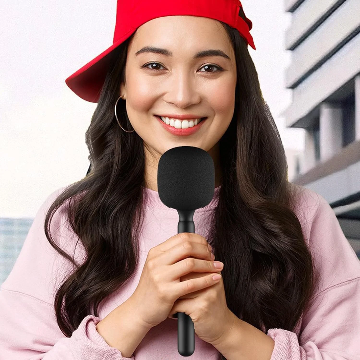 پایه نگهدارنده مغناطیسی میکروفون دستی برای DJI Mic 2، Hollyland LARK M2 M1 MAX C1 میکروفون بی سیم، میله مصاحبه و فیلتر پاپ فوم پایه نگهدارنده مغناطیسی میکروفون دستی برای DJI Mic 2، Hollyland LARK M2 M1 MAX C1 میکروفون بی سیم، میله مصاحبه و فیلتر پاپ فوم