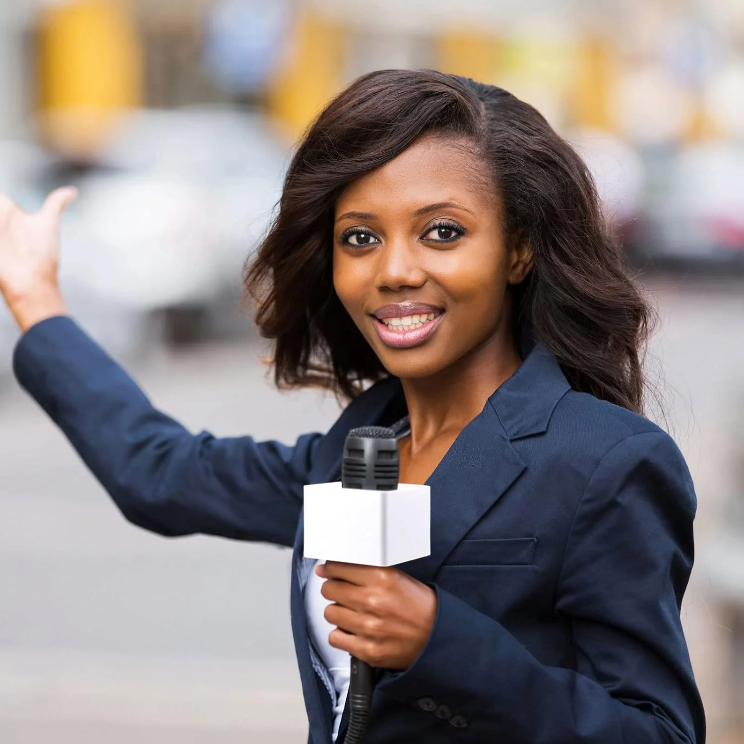 پایه میکروفون مکعبی قابل حمل Landhoow، بسته 4 عددی، مناسب برای مصاحبه، گزارشگر، مجری و استودیو (سفید، مشکی)