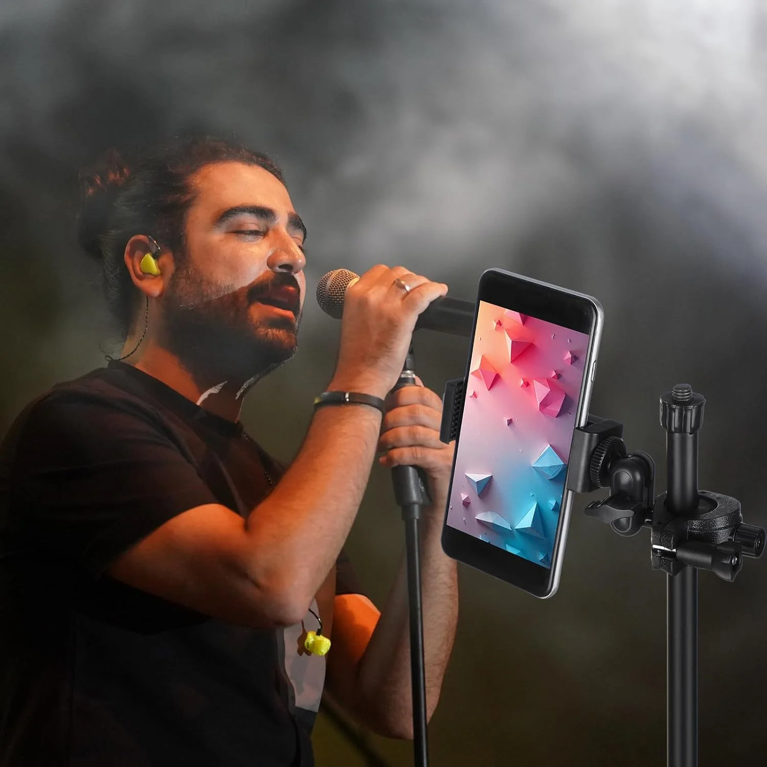 نگهدارنده گوشی موبایل پایه میکروفون Kingdder بسته 6 عددی، نگهدارنده پایه نت موسیقی، چرخش 360 درجه قابل تنظیم، گیره نگهدارنده گوشی برای کنسرت، سخنرانی، اجرای زنده نگهدارنده گوشی موبایل پایه میکروفون Kingdder بسته 6 عددی، نگهدارنده پایه نت موسیقی، چرخش 360 درجه قابل تنظیم، گیره نگهدارنده گوشی برای کنسرت، سخنرانی، اجرای زنده