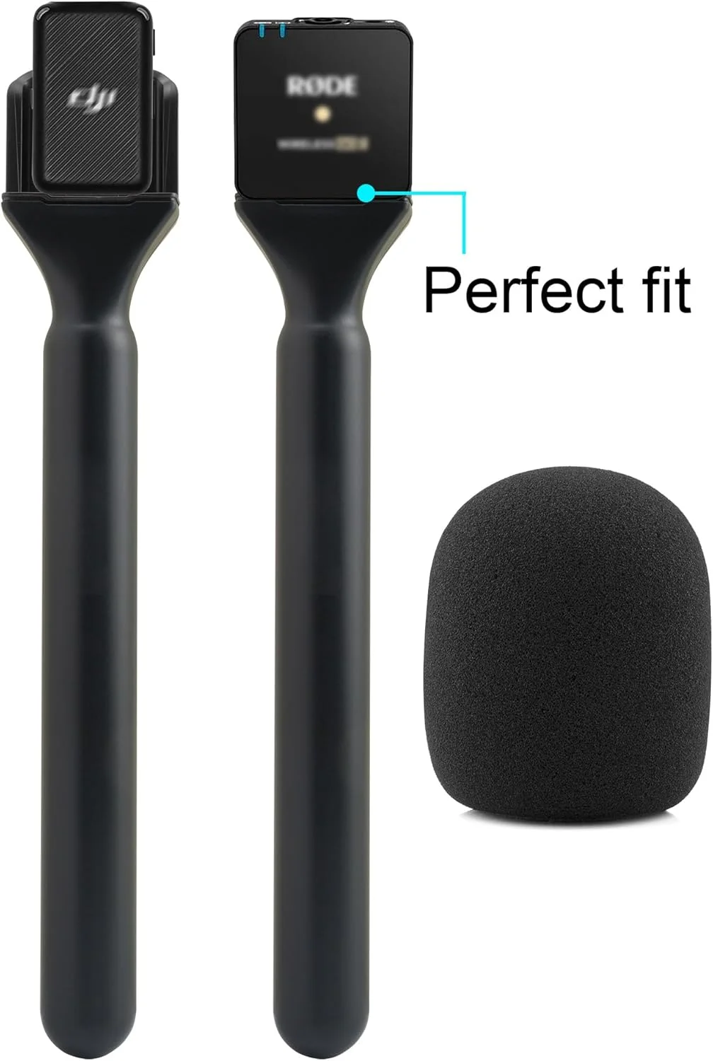 پایه میکروفون برای Rode، نگهدارنده برای Comica BoomX-D2 Vimo C3 / GODOX MoveLink M2 II/Saramonic BLINK500B2+ / آداپتور نصب دسته میکروفون بی‌سیم Shure MoveMic