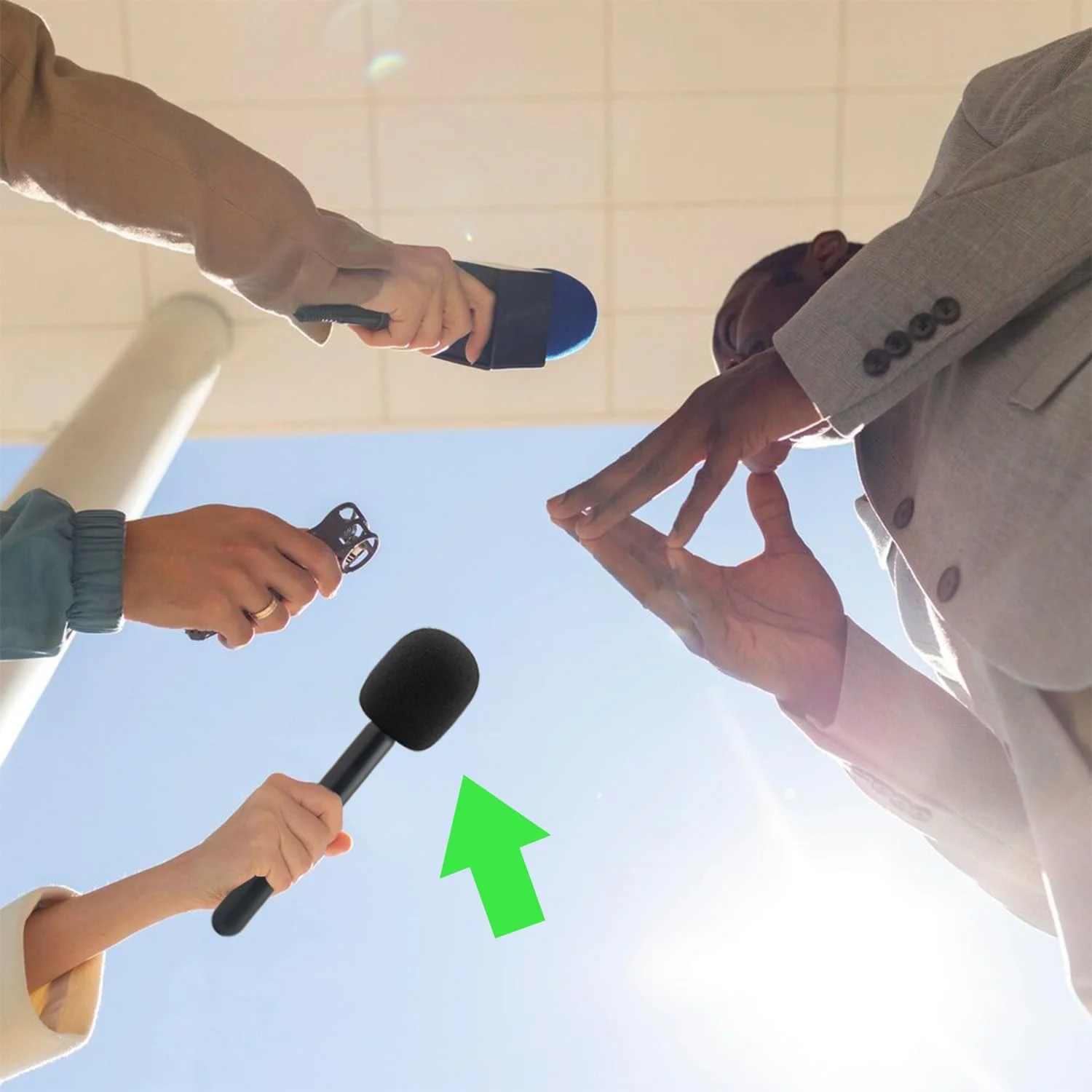 پایه میکروفون برای Rode، نگهدارنده برای Comica BoomX-D2 Vimo C3 / GODOX MoveLink M2 II/Saramonic BLINK500B2+ / آداپتور نصب دسته میکروفون بی‌سیم Shure MoveMic