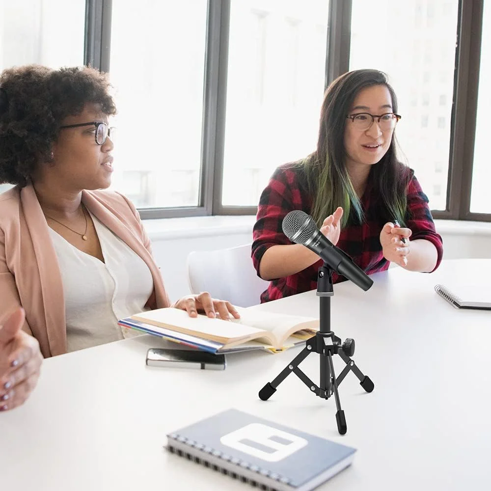 پایه میکروفون رومیزی کوچک، پایه میکروفون سه پایه تاشو با گیره قابل تنظیم، آداپتور فلزی 5/8 اینچی نر به 3/8 اینچی ماده سازگار با میکروفون ها پایه میکروفون رومیزی کوچک، پایه میکروفون سه پایه تاشو با گیره قابل تنظیم، آداپتور فلزی 5/8 اینچی نر به 3/8 اینچی ماده سازگار با میکروفون ها