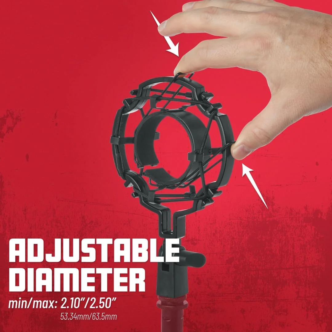 لرزه‌گیر میکروفون یونیورسال گیتور فریم‌ورکز برای میکروفون‌های با قطر 55-60 میلی‌متر (GFW-MIC-SM5560)