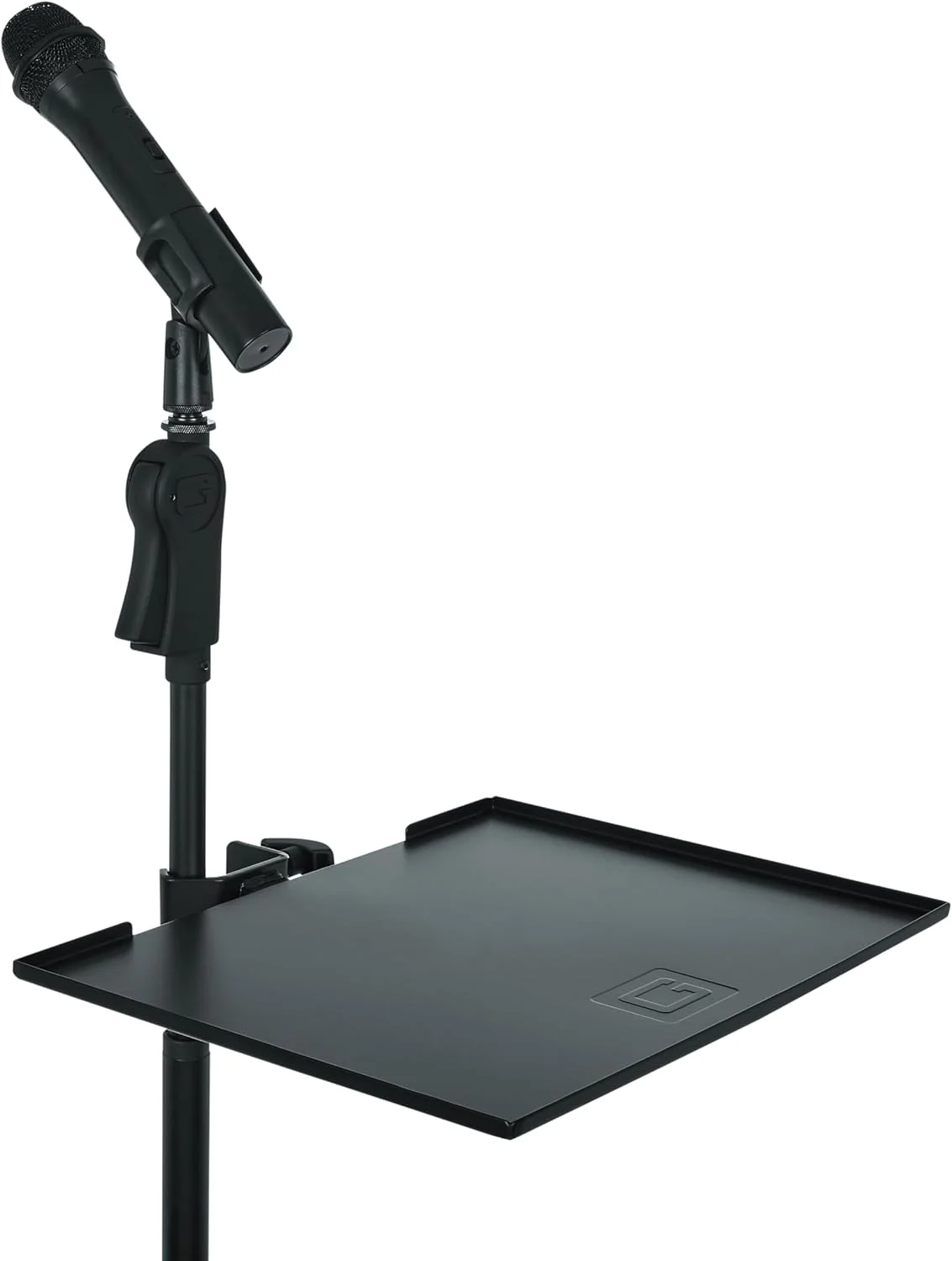 نگهدارنده گیره ای قفسه ابزار میکروفون Gator Frameworks، ابعاد سطح 28 در 38 سانتی متر با ظرفیت تحمل وزن 4.5 کیلوگرم، مشکی، 28 در 38 سانتی متر (Gfw-Shelf1115)