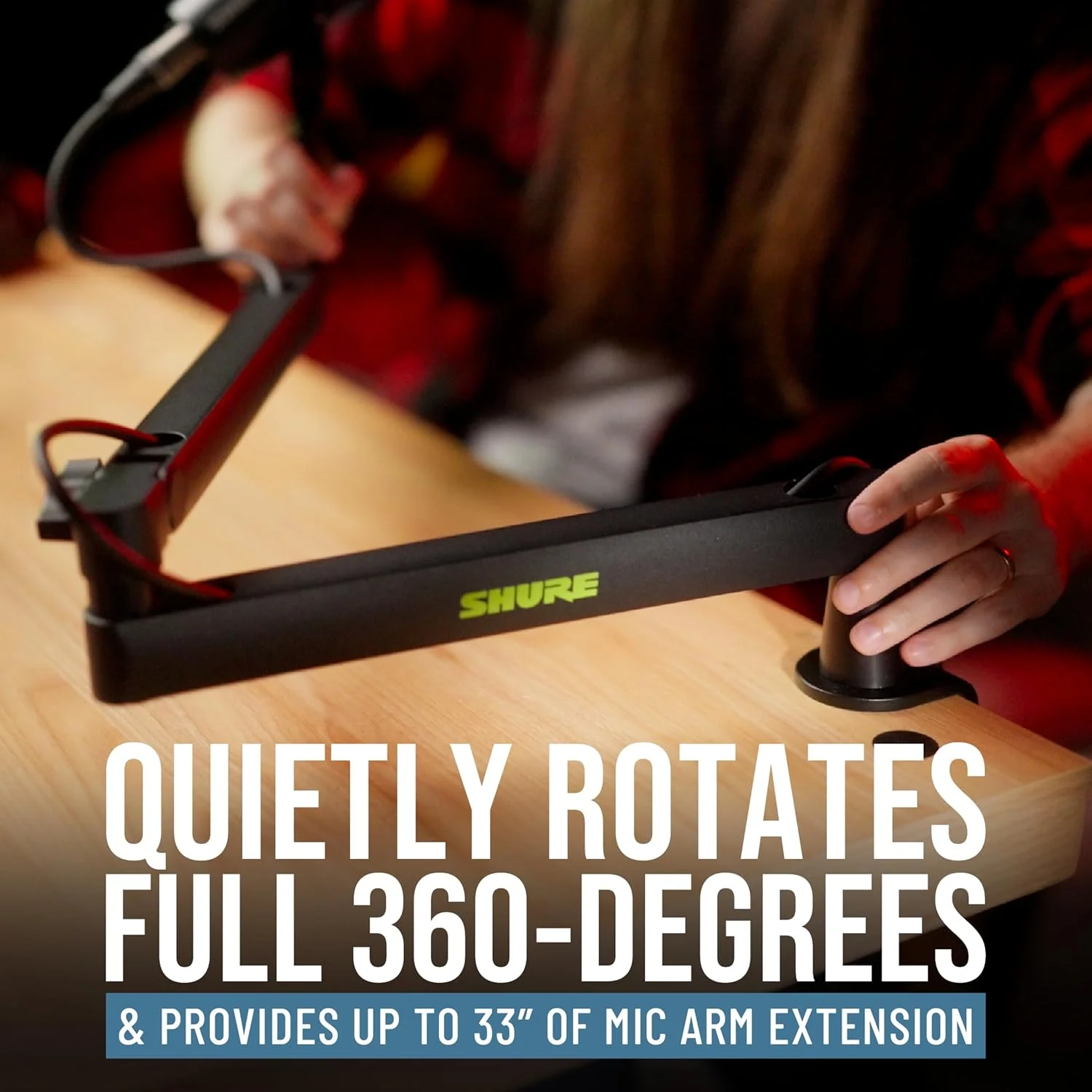 پایه میکروفون رومیزی بازویی شور سری Broadcast مدل SH-BROADCAST2 - مناسب پادکست، استریم و استفاده در منزل