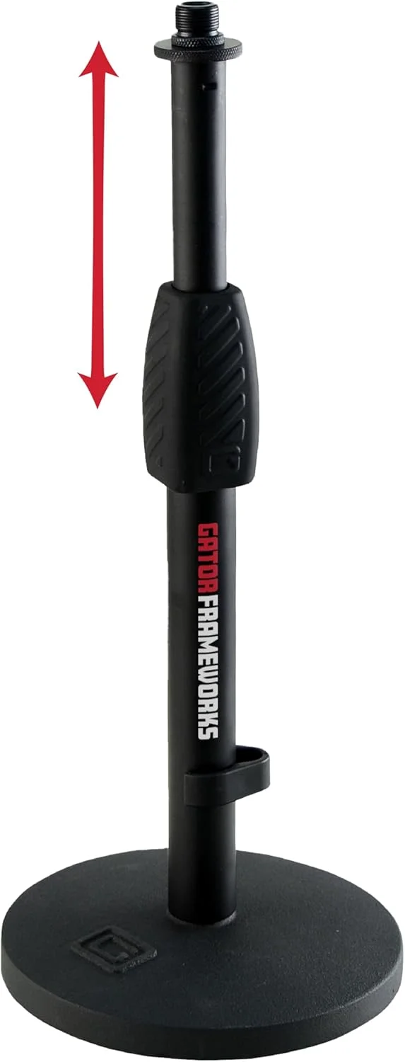 پایه میکروفون رومیزی دلوکس Gator Frameworks با ارتفاع قابل تنظیم (GFW-MIC-0601)