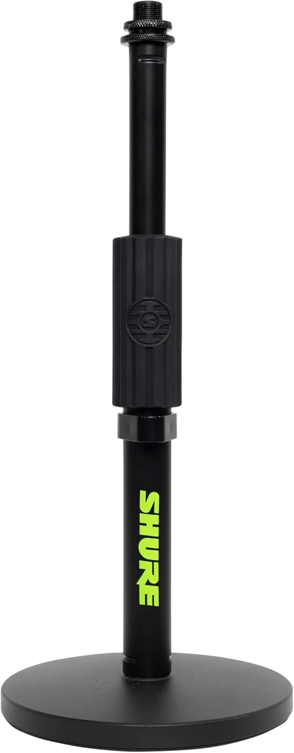 پایه میکروفون رومیزی با پایه گرد Shure by Gator با کلاچ چرخشی قابل تنظیم ارتفاع و پایه 6 اینچی (SH-DESKTOP1)