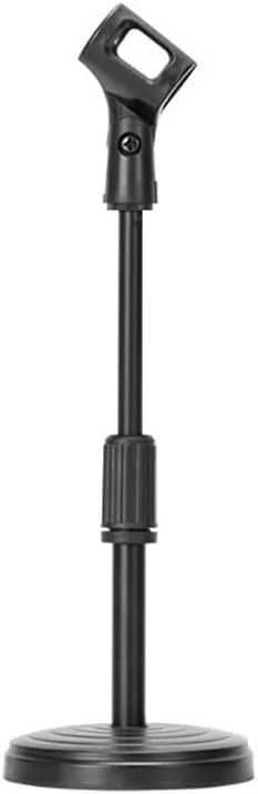 پایه میکروفون رومیزی eWINNER استودیو با گیره میکروفون و پایه آهنی سنگین/تاشو/جمع شونده و قابل تنظیم برای پخش زنده/پادکست/آواز/کامپیوتر/جلسات و سخنرانی ها