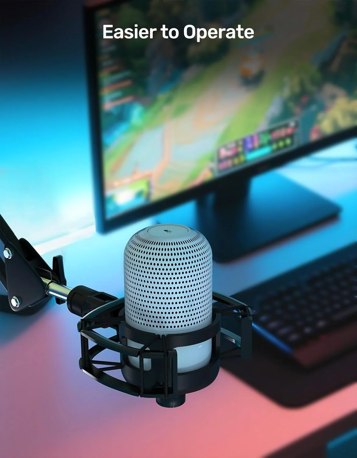 لرزه گیر میکروفون سفارشی برای Razer Seiren، پایه نگهدارنده الاستیک ضد لرزش با آداپتور پیچی سازگار با میکروفون های Razer Seiren V3 Mini USB V2