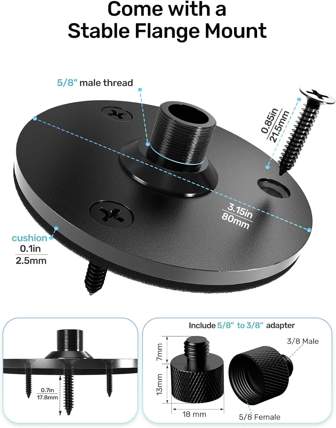پایه نگهدارنده میکروفون گردن غازی 19 اینچی، قابل نصب روی میز و دیوار، بازوی میکروفون انعطاف پذیر و مقاوم با پایه فلنج دار، ایده آل برای جایگاه سخنرانی، استودیو، سخنرانی، پادکست، بازی، استریم پایه نگهدارنده میکروفون گردن غازی 19 اینچی، قابل نصب روی میز و دیوار، بازوی میکروفون انعطاف پذیر و مقاوم با پایه فلنج دار، ایده آل برای جایگاه سخنرانی، استودیو، سخنرانی، پادکست، بازی، استریم