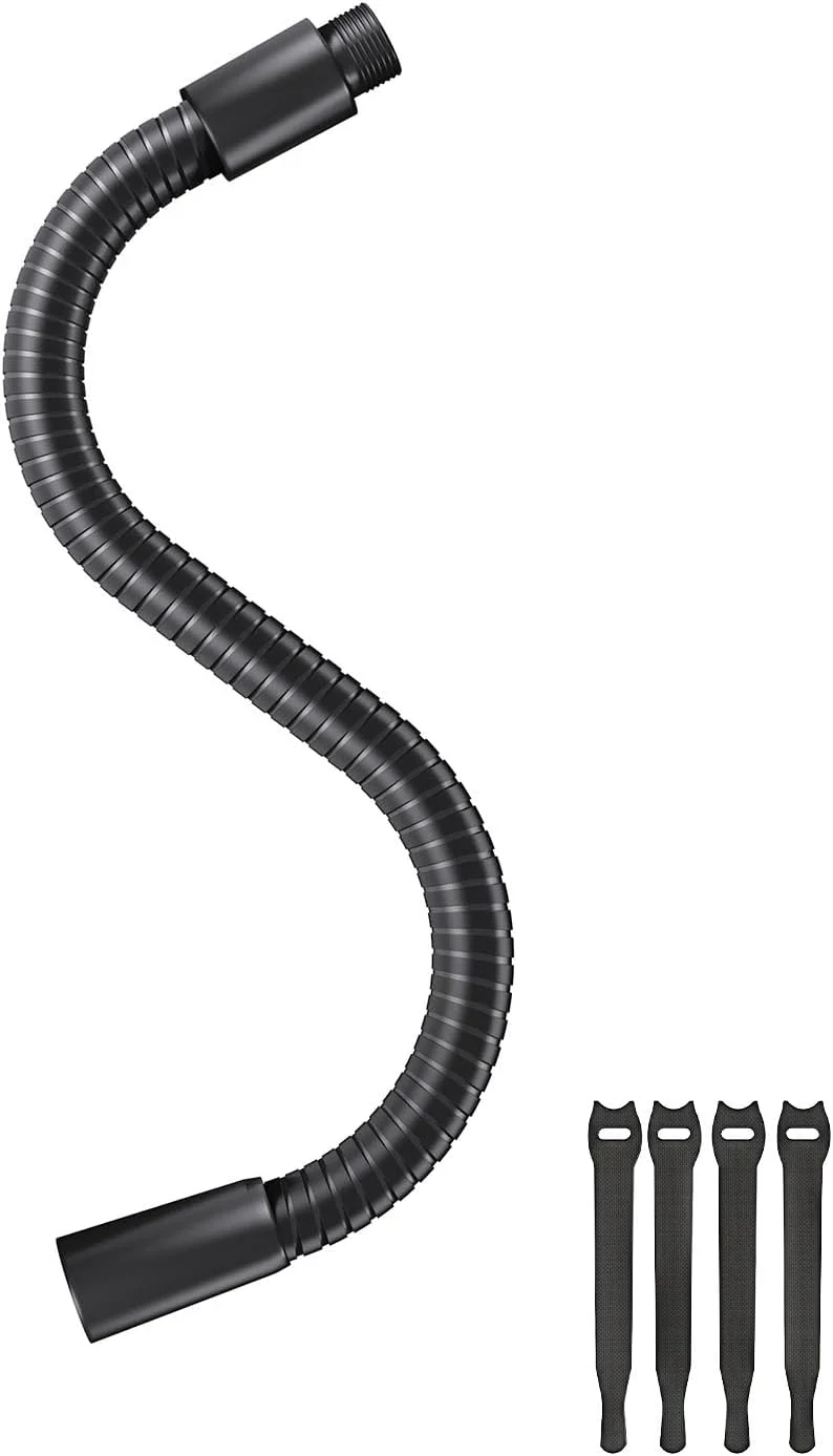 گردن غازی میکروفون 33 سانتی‌متری (رزوه 5/8-27) - بازوی میکروفون جهانی سنگین برای پایه میکروفون، تنظیم 360 درجه، ظرفیت تحمل بار بالا برای تریبون، پایه میکروفون درام، سخنرانی، کلیسا و راه‌اندازی DIY