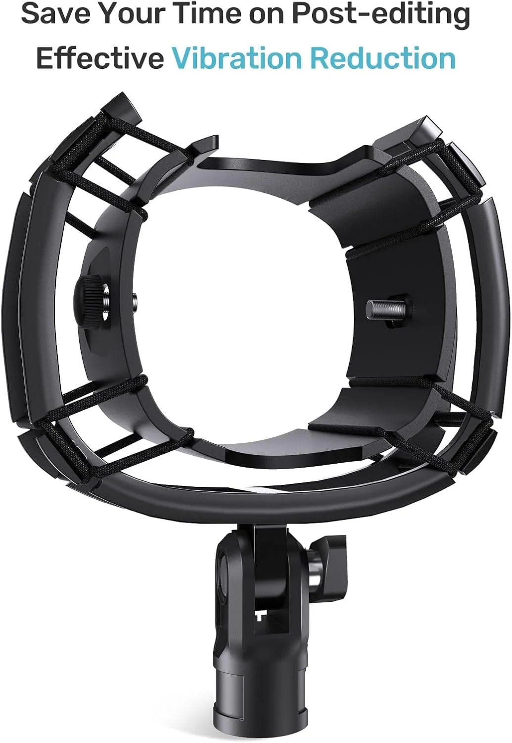 لرزه گیر میکروفون سفارشی برای Blue Yeti X مدل 2025، پایه ضد لرزش الاستیک با گیره نگهدارنده و آداپتور پیچی سازگار با میکروفون Yeti X