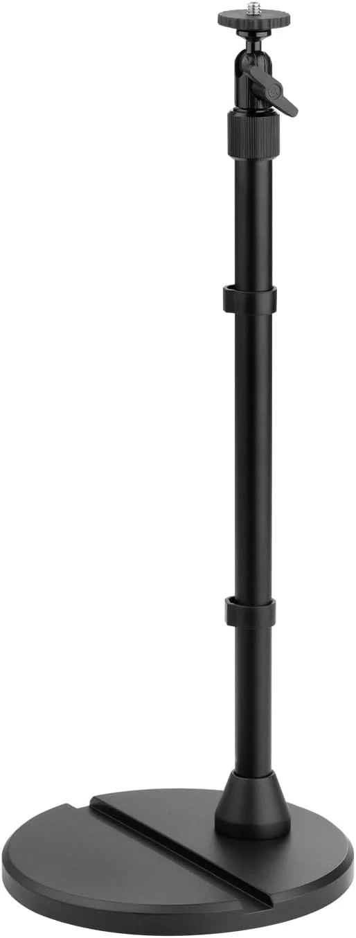 پایه رومیزی چندمنظوره Elgato Mini Mount، قابل افزایش تا 64 سانتی‌متر، کاملاً قابل تنظیم، نگهدارنده تلفن با مانت کفشک سرد، شکاف دستگاه، رزوه 1/4 اینچی برای دوربین‌ها، چراغ‌ها، میکروفون‌ها و موارد دیگر